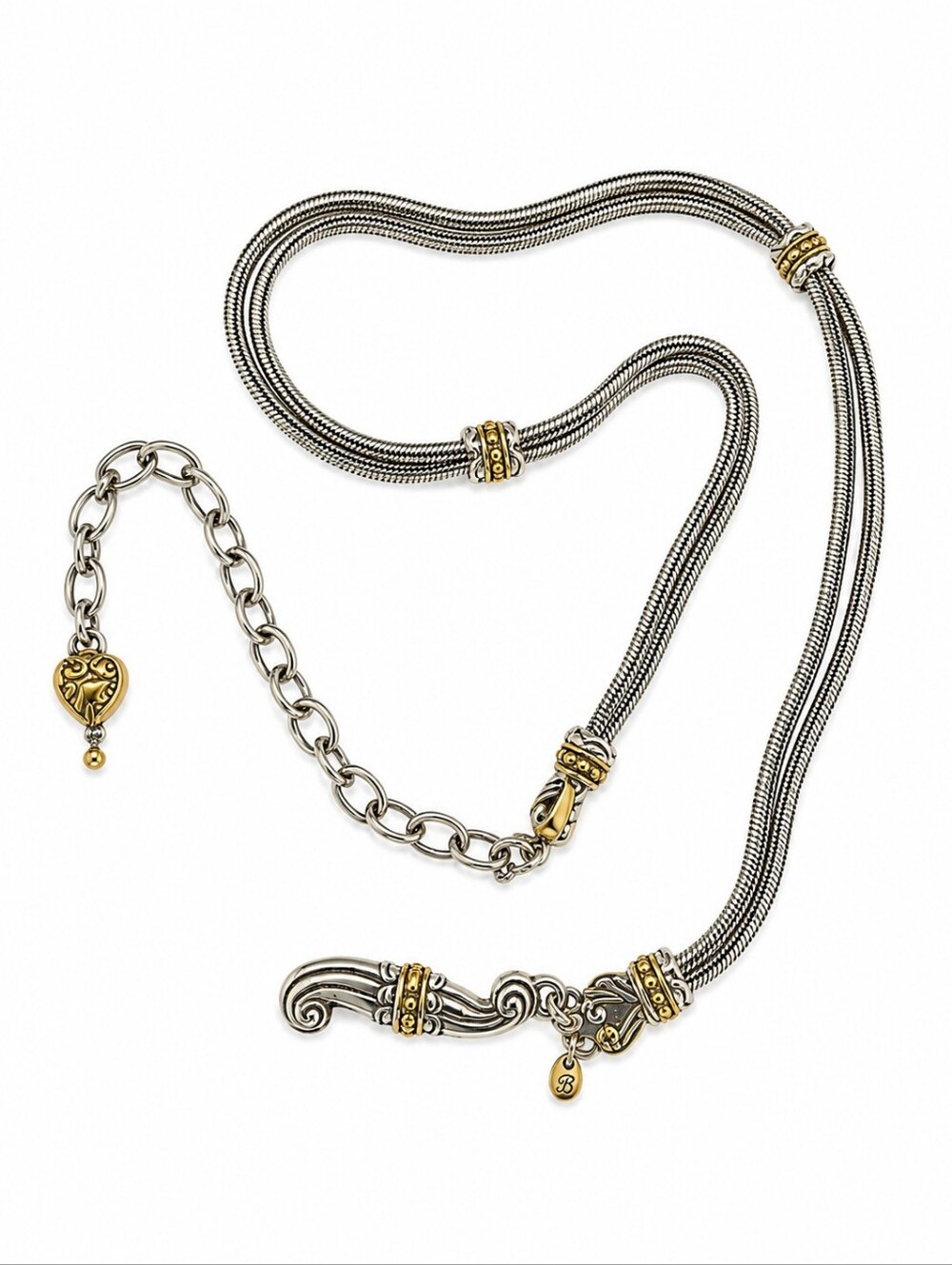 VTG BRIGHTON Two-tone Snake Chain Belt Small to Medium